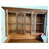 Quaint Sleek Front Hutch With Great Storage and Beautiful Glass Display Area