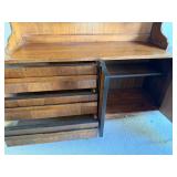 Quaint Sleek Front Hutch With Great Storage and Beautiful Glass Display Area