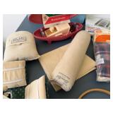 Variety of Great Sewing Supplies Bed Ironing Board, Pressing Hams & Thread