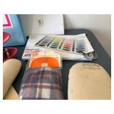 Variety of Great Sewing Supplies Bed Ironing Board, Pressing Hams & Thread