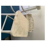 Traditional White Furniture! Metal Stool, Wooden Stool & Decorative Shelf