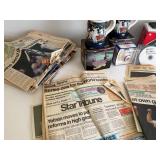 1991 Twins World Series Memorabilia from Jack Morris Statue, Decorative Mugs, Videos, Newspapers.  Lots of great treasures!