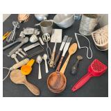 Kitchen Utensils In A Mixed Collection From Old to New