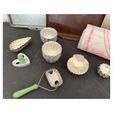 Sandbakbel Cookie Molds, Pastry Cutter & Tupperware Pastry Mat