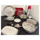 Metal Cooking Lot With Pots & Thermos