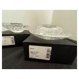 Set of Two Orrefors Discus Votives & Classic Daisy Bowl