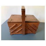 Unique Sewing Basket and Sewing Wooden Box and Knitting Needle Carrier