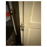 Tall Vintage Wood Cabinet with Vintage Closure and 6 Shelves