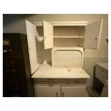Antique Kitchen Cabinet with Metal Bread Drawer