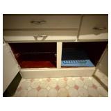 Antique Kitchen Cabinet with Metal Bread Drawer