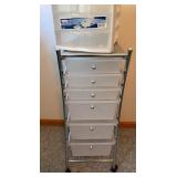 Rolling Craft/Storage Drawer Cart and Plastic Drawer Organizer
