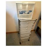 Rolling Craft/Storage Drawer Cart and Plastic Drawer Organizer
