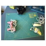 Sewing Fun! Olfa Mat, Thread and Organizer, Electric Clippers, Velcro and Glue Guns