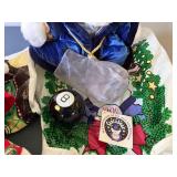 Santa Bears from 1999 and 1993 with Original Bags