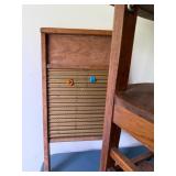 Vintage School House Collection with Student Desk, Washboard Bulletin Board, Cheerleader Megaphone &Handcrafted Stool