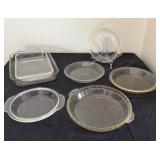Pyrex Baking Set with Glass 9x13 pans and Pie Plates