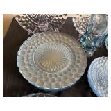 Fabulous Anchor Hocking Blue Tint Bubble Dishes, Bowls, Fenton Vase, Butterdish Produced from 1942-48 Plus Lovely Fenton Vase