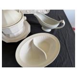 White Serving Pieces--Soup, Veggie, Gravy & Platter