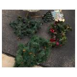 Attractive Reindeer Sleigh, Holiday Garland, Metal Tree and Snowman Decoration