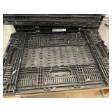 Set of 6 assorted  IFCO Black Collapsible Plastic Storage Crates