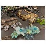 Lot of Fashion Jewelry Necklaces and Bracelets in Decorative Box
