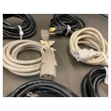 Collection of 14 Assorted Power Cords with Various Plug Types