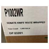 Bulk Case of 1000 Senate Knife White Wrapped