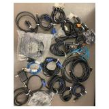 Assorted Lot of Electronic Cables and Connectors