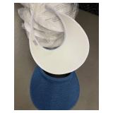 Set of 8 Assorted Sun Visors in White and Blue