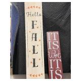Reversible Wooden Wall Signs for Halloween and Fall Decor