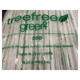 Set of 1000 TreeFree Green Jumbo Bamboo Paper Straws
