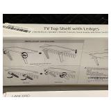 TV Top Shelf with Cord Organizers and Holiday Mini Lights Set