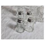 Vintage Glassware including Salt and Pepper Shakers