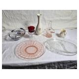 Vintage Glassware and Ceramic including Wabasso Goblet, UMD Vase and More