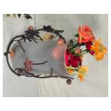 Assorted Bird Figurines and Decorative Vase with Faux Flowers