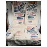 Lot of 9 Vintage Riceland Rice Bags