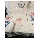Lot of 9 Vintage Riceland Rice Bags