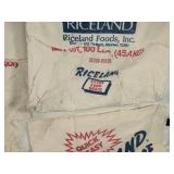 Lot of 9 Vintage Riceland Rice Bags
