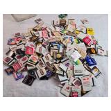 Vintage Matchbook Collection in 10" Square Glass Jar