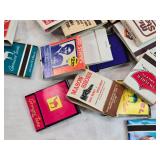 Vintage Matchbook Collection in 10" Square Glass Jar