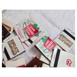 Vintage Matchbook Collection in 10" Square Glass Jar