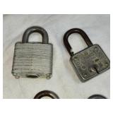 Vintage Master Lock Padlock Collection with Keys - One key works for one of the locks