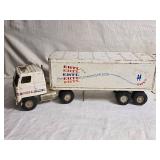 Vintage Ertl Toy Truck and Trailer with another Truck