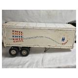 Vintage Ertl Toy Truck and Trailer with another Truck