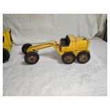 Pair of Vintage Yellow Tonka Construction Graders