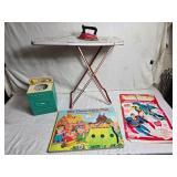 Vintage Toy Ironing Board, Suzy Homemaker Washer & Children