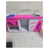 Dollhouse Furniture Set with Kitchen, Bathtub, and Decor