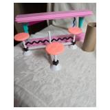 Dollhouse Furniture Set with Kitchen, Bathtub, and Decor