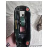 Sad Irons and Scotch Tape Dispenser and Vintage Check Printer (?)