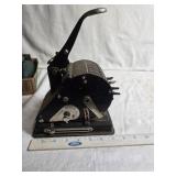 Sad Irons and Scotch Tape Dispenser and Vintage Check Printer (?)